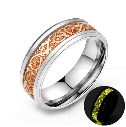 Lysande keltisk drake ring