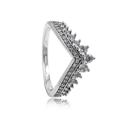 V-formad Silverstil Ring