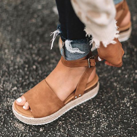 Sandaler för kvinnor under sommaren | Plattformssandal | Justerbar Rem