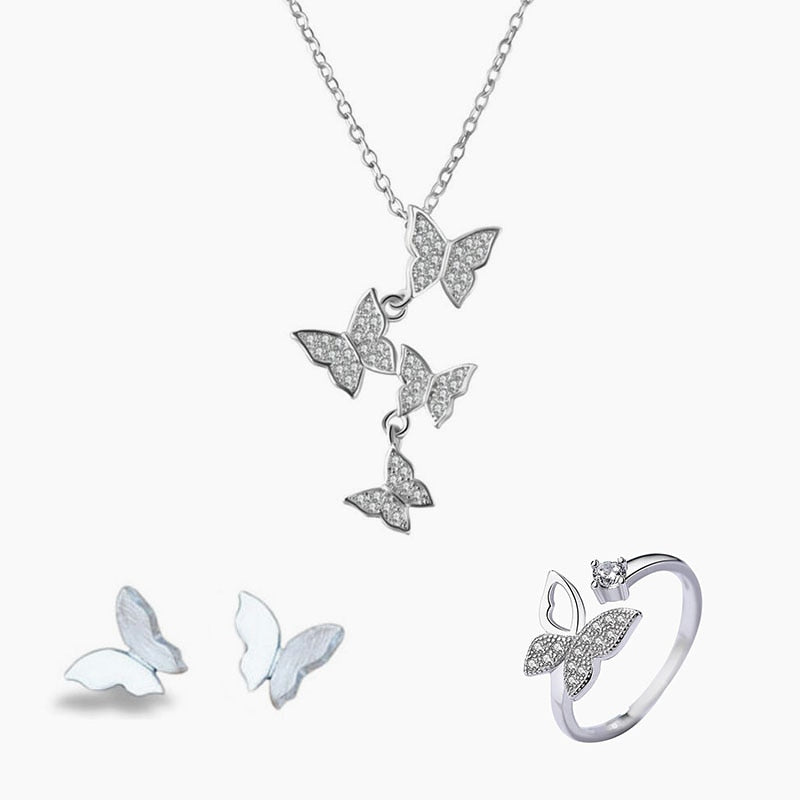 Fjäril smycken set