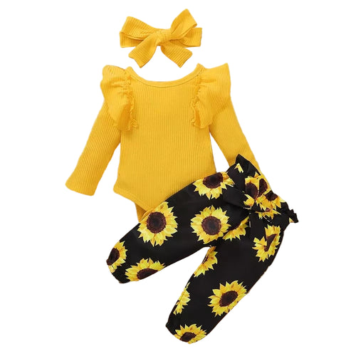 Set med baby solrosor