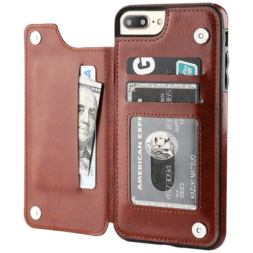 iPhone plånboksfodral i Läderstil