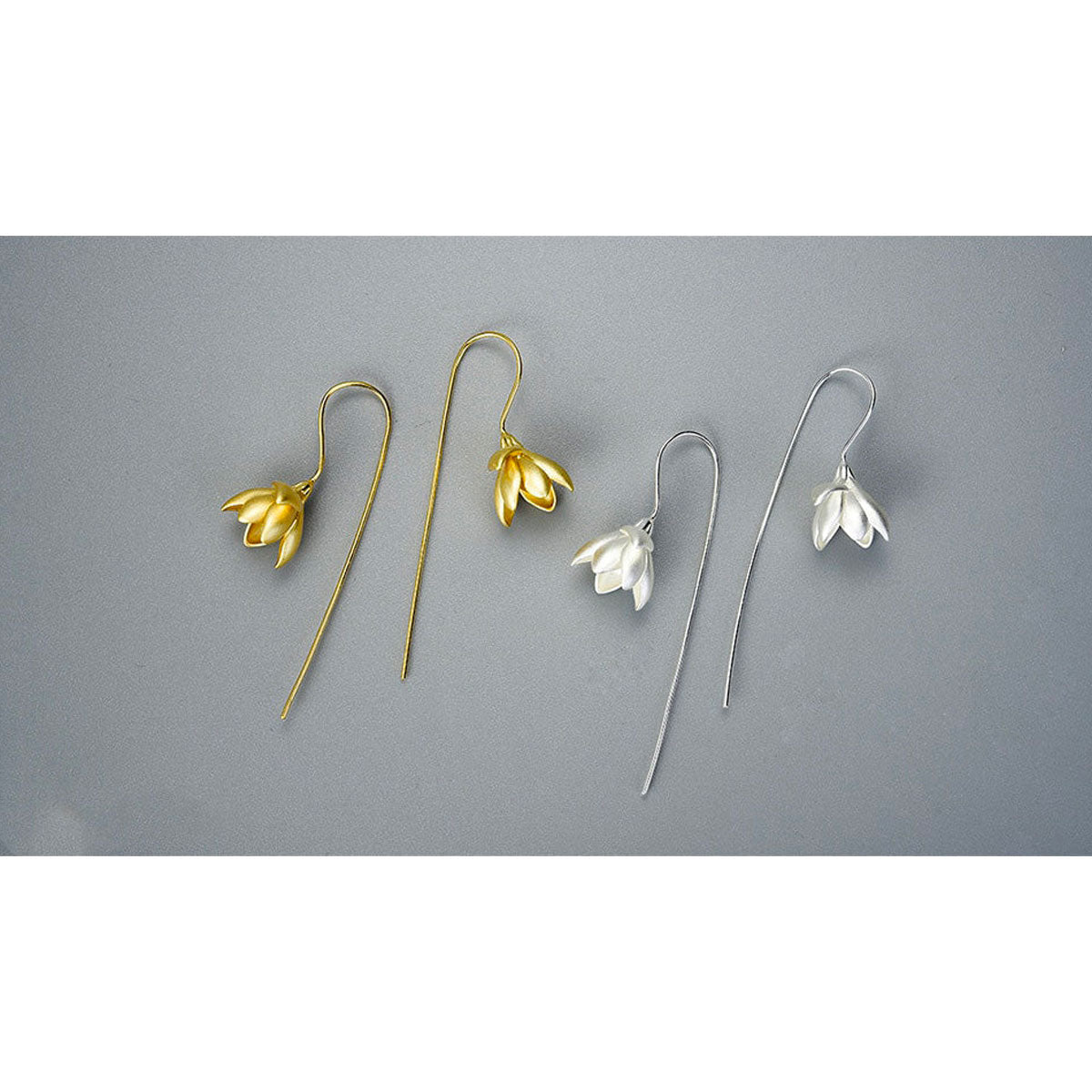 Magnolia blomma dinglar örhänge