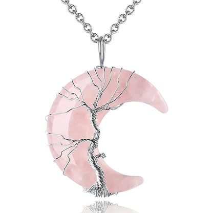 Livets träd och halvmåne halsband