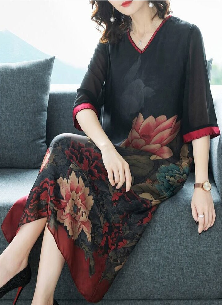 Klänning i äkta mjukt