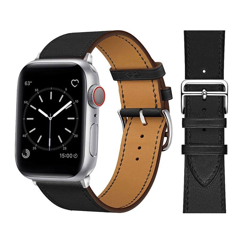 Apple watch syntetiskt läderrem