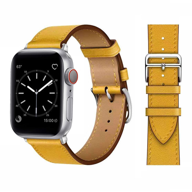 Apple watch syntetiskt läderrem