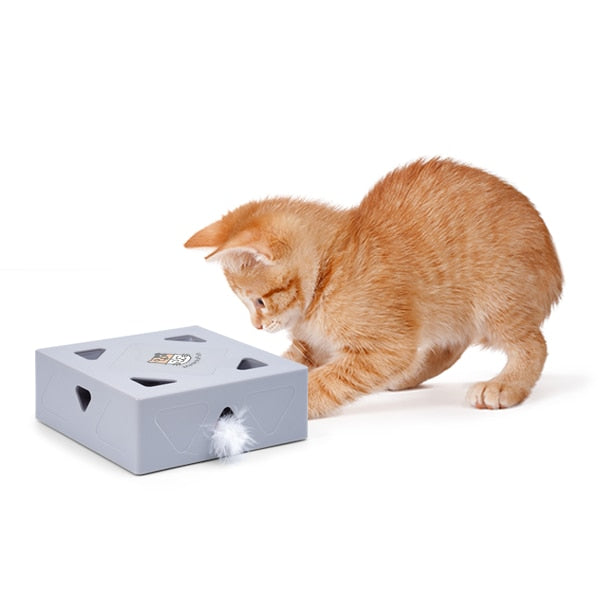 Automatisk kattleksak fjäder