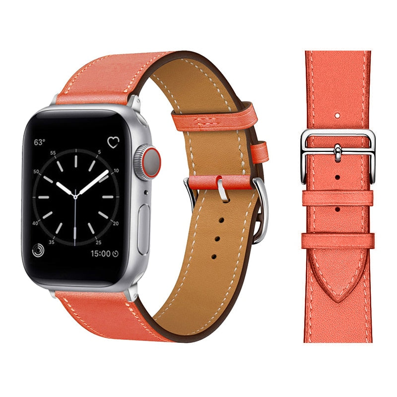 Apple watch syntetiskt läderrem