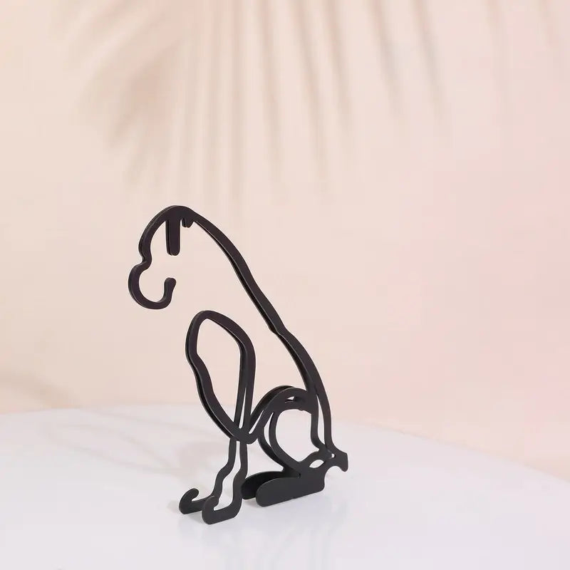 Minimalistisk hund konstskulptur