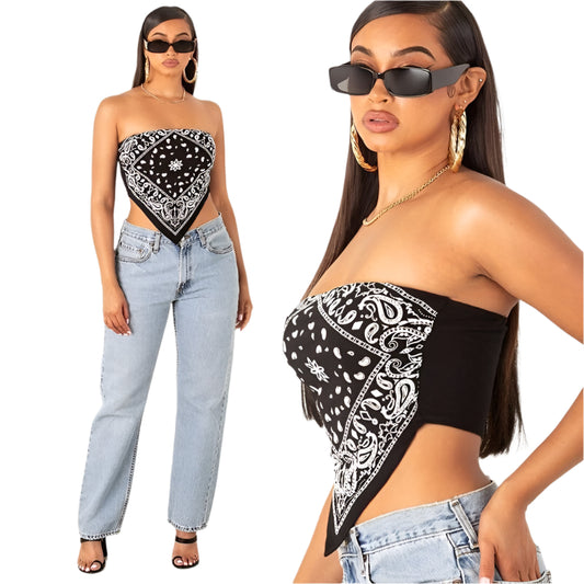 Tube Crop Bandana toppar