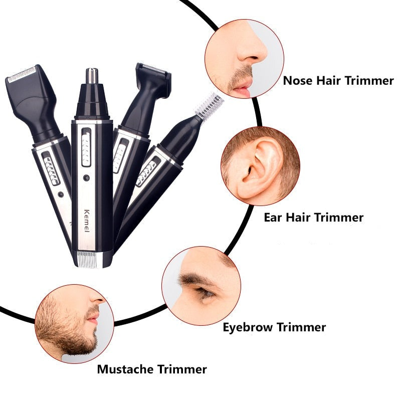 4 i 1 uppladdningsbar elektrisk hårklippare
