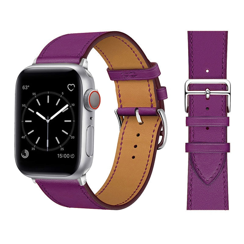 Apple watch syntetiskt läderrem