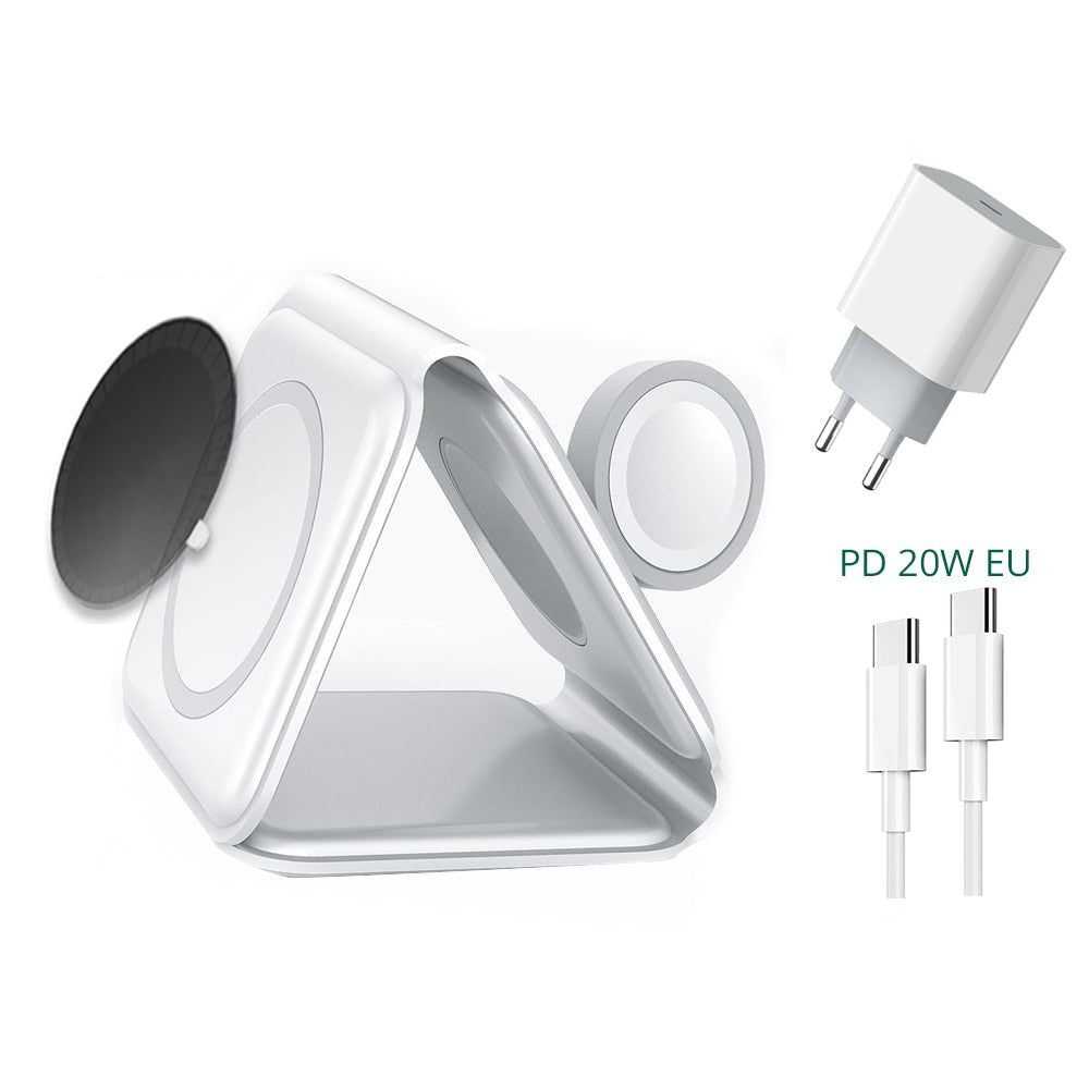 Vikbar magnetisk trådlös laddare