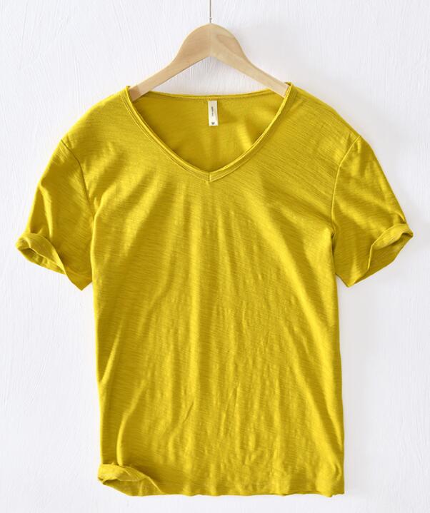 Skjorta med V-ringning för män