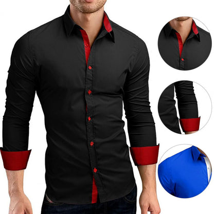 Män Slim Fit långa ärmar