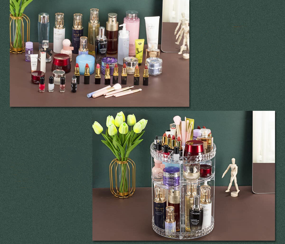 Roterande sminkorganisator