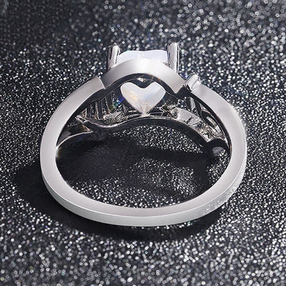 Mamma hjärta opal ring