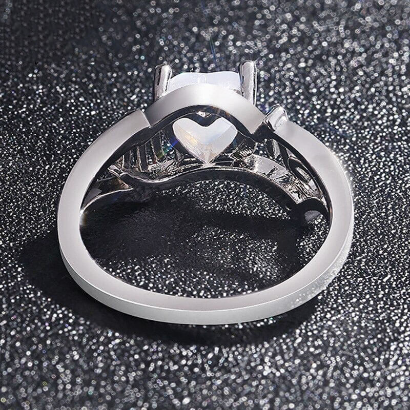 Mamma hjärta opal ring