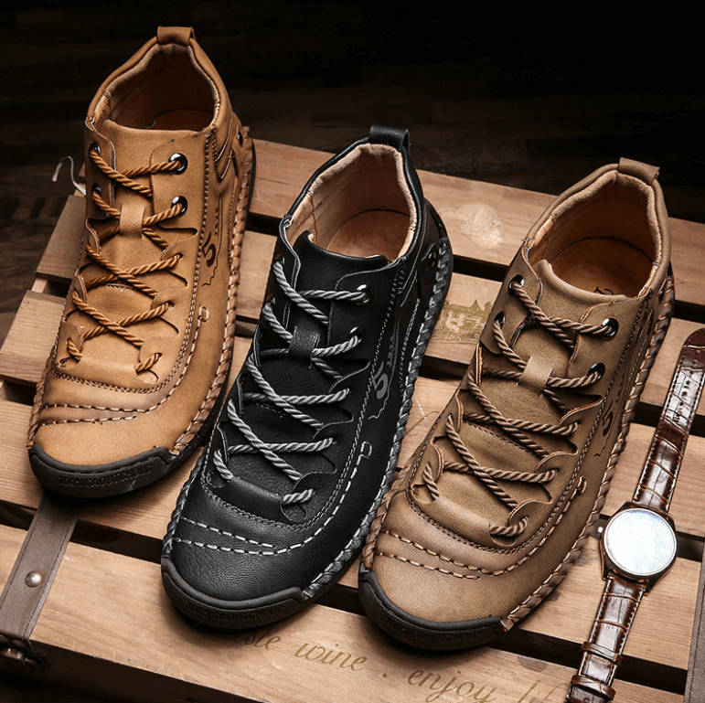 Vintage Läderstil Stövlar