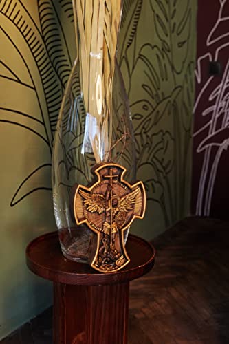 Ärkeängel Michael träsnidad väggdekor