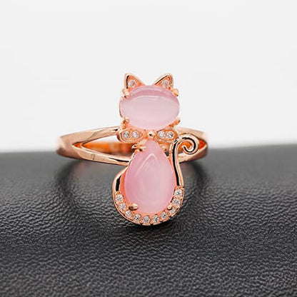 Opal katt ring