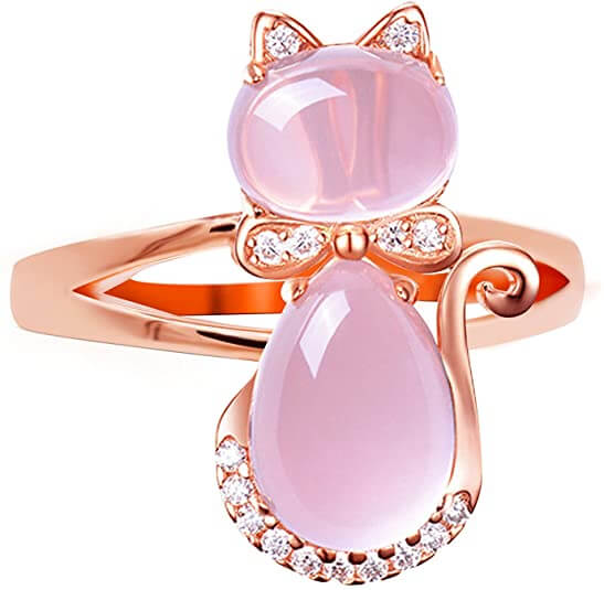 Opal katt ring