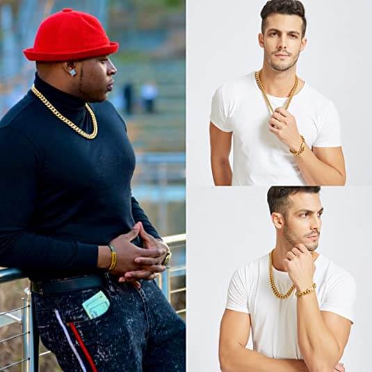 Kaubansk länk kedja halsband