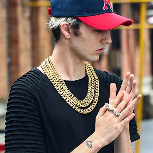 Kaubansk länk kedja halsband