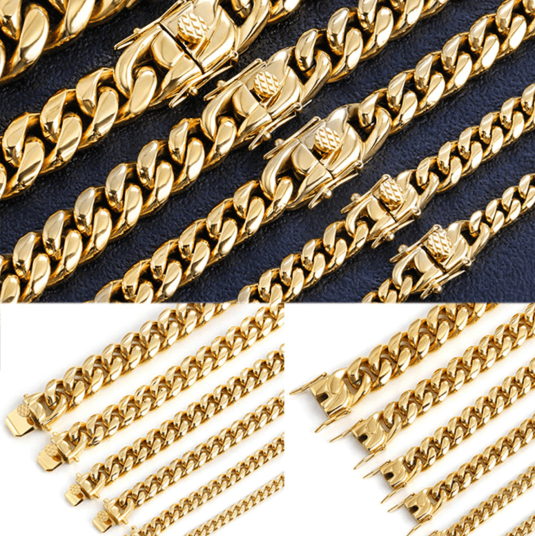 Kaubansk länk kedja halsband