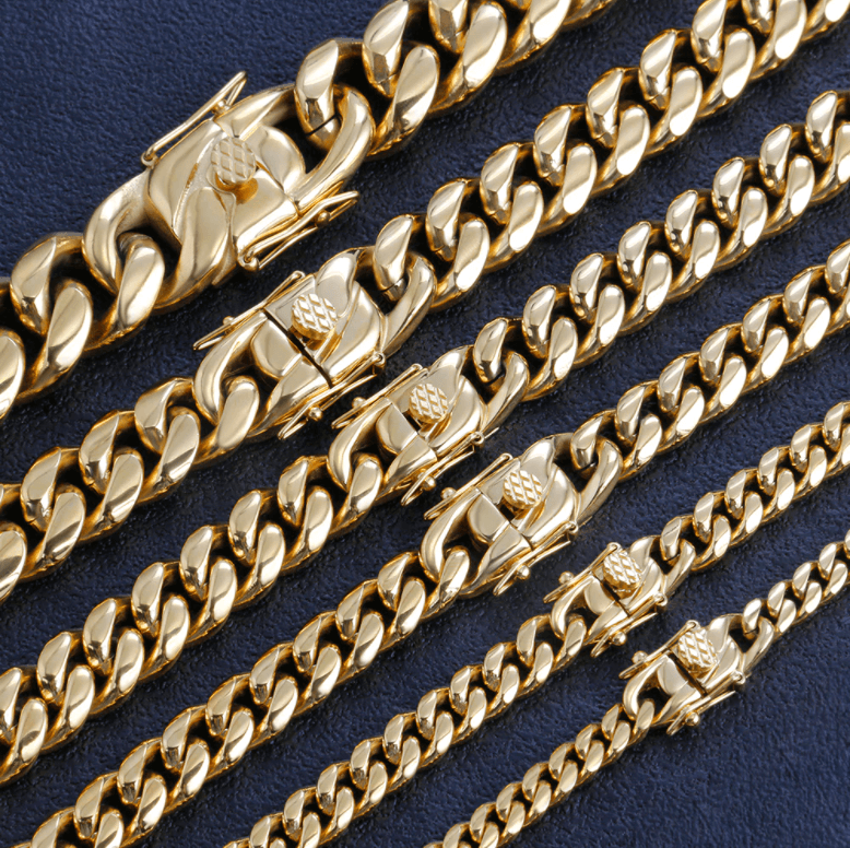 Kaubansk länk kedja halsband
