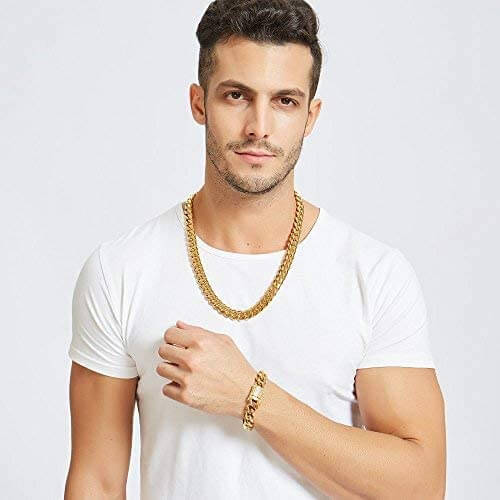 Kaubansk länk kedja halsband