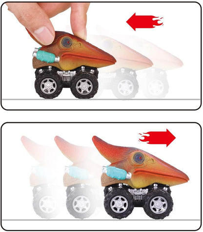 Mini bil för dinosaurier (6 st)