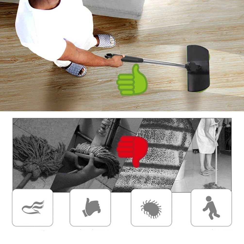 Sladdlös uppladdningsbar elektrisk mopp