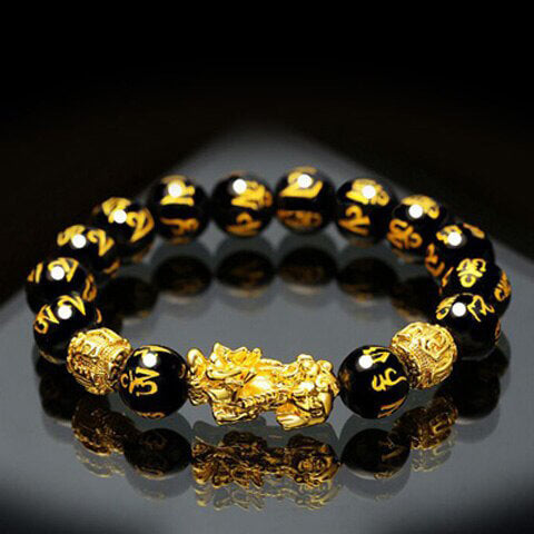 Feng Shui-armband med svart obisidian