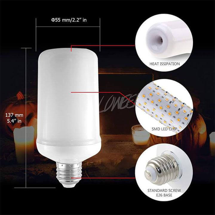 LED-lampor med flameffekt