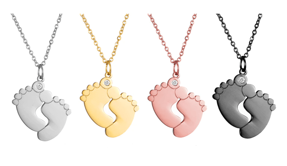 Custom Baby Feet halsband