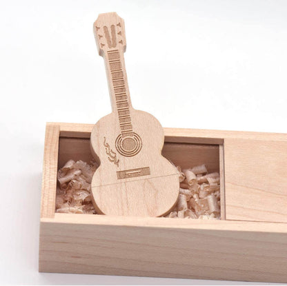 USB-minne för gitarr i trä