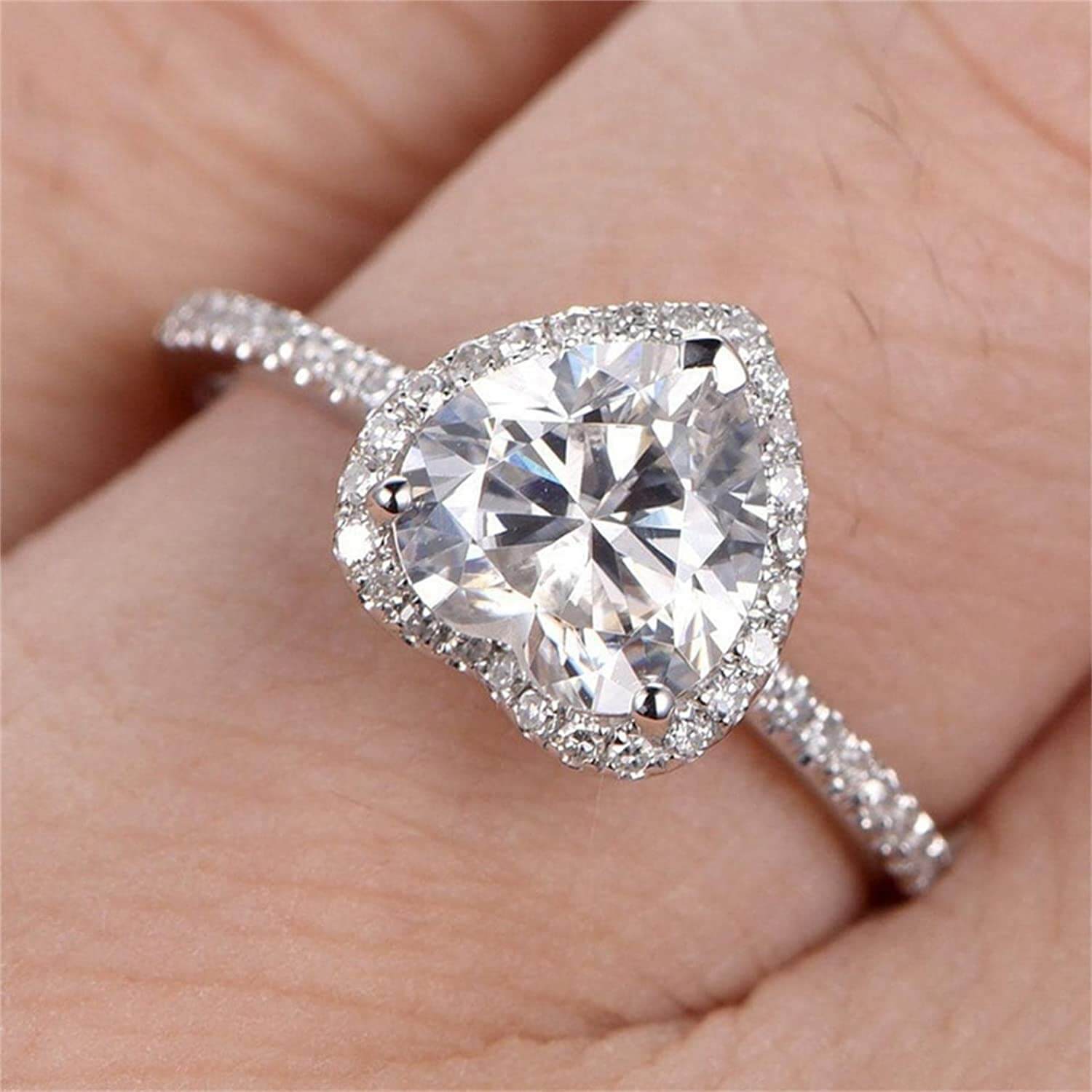 Hjärta Cubic Zirconia Ring