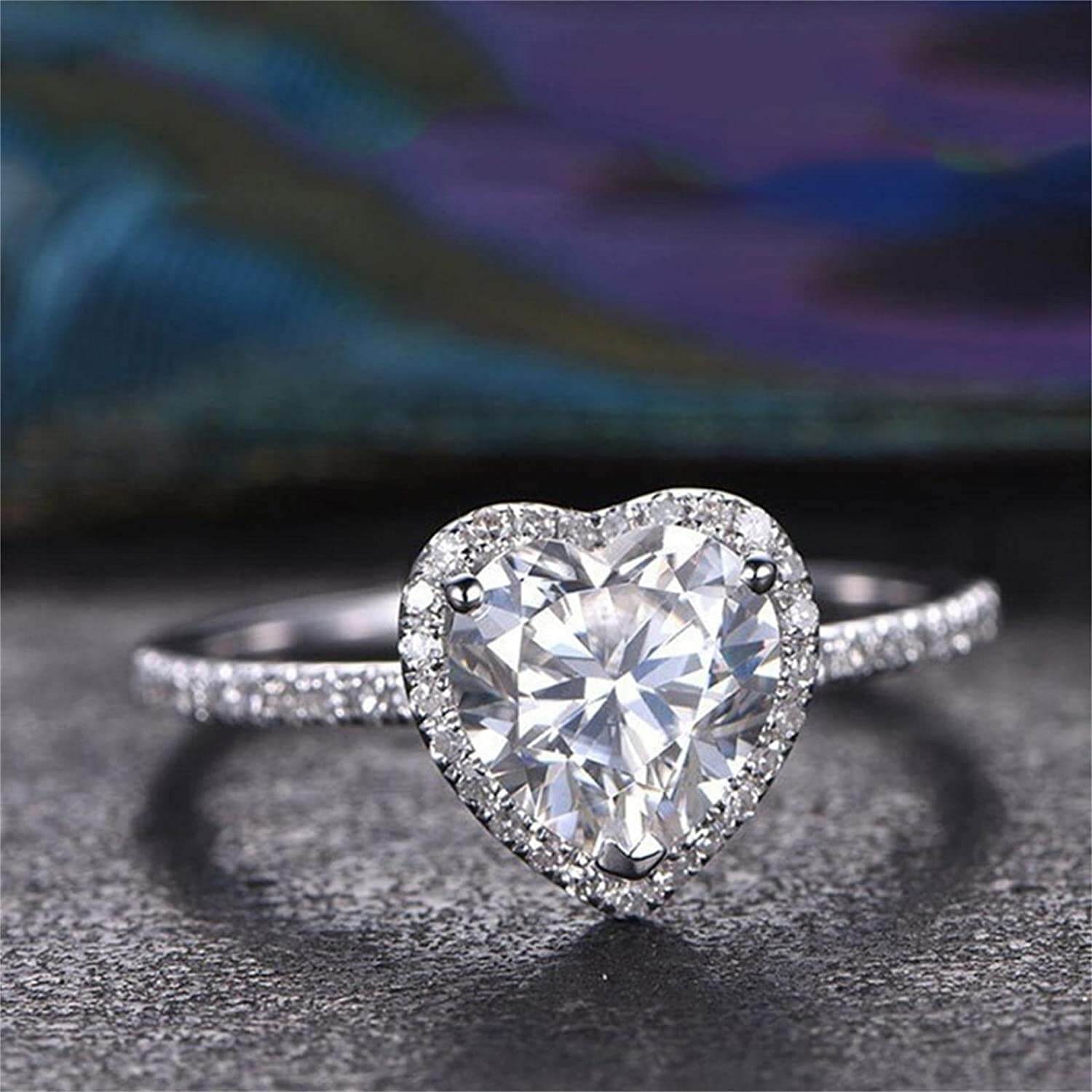 Hjärta Cubic Zirconia Ring