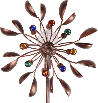 Solcellsdrivna glas boll vind spinner