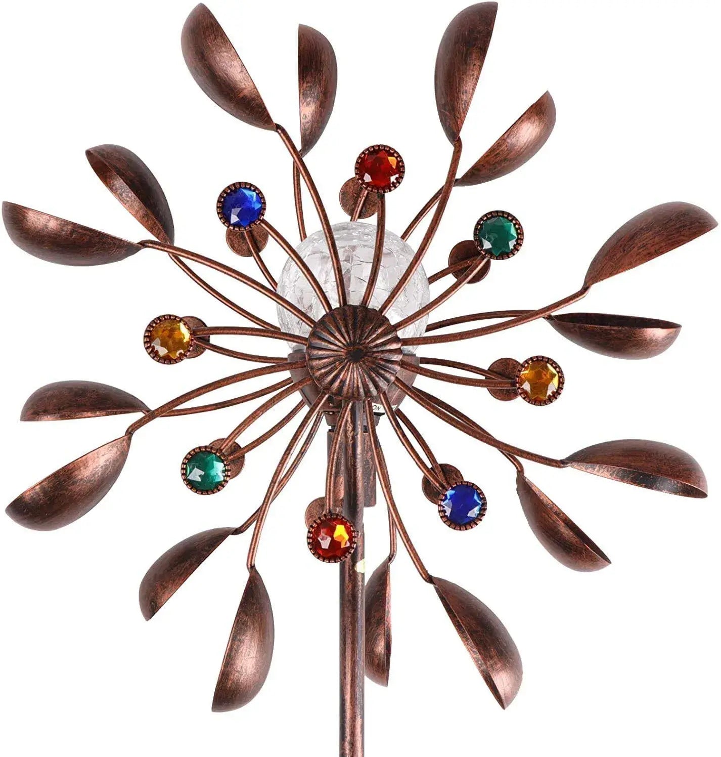 Solcellsdrivna glas boll vind spinner