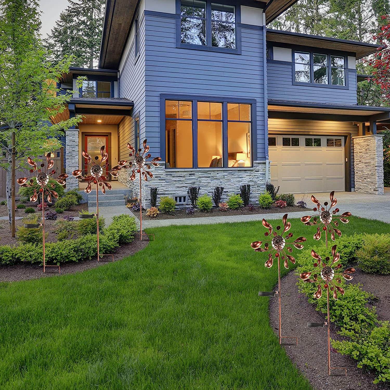 Solcellsdrivna glas boll vind spinner