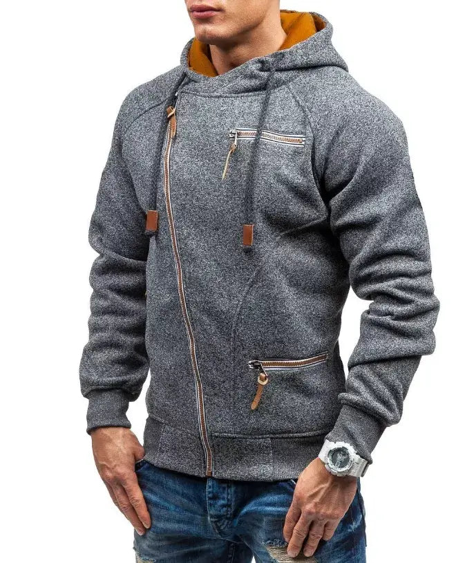 Casual Solid långärmade varma huvtröjor