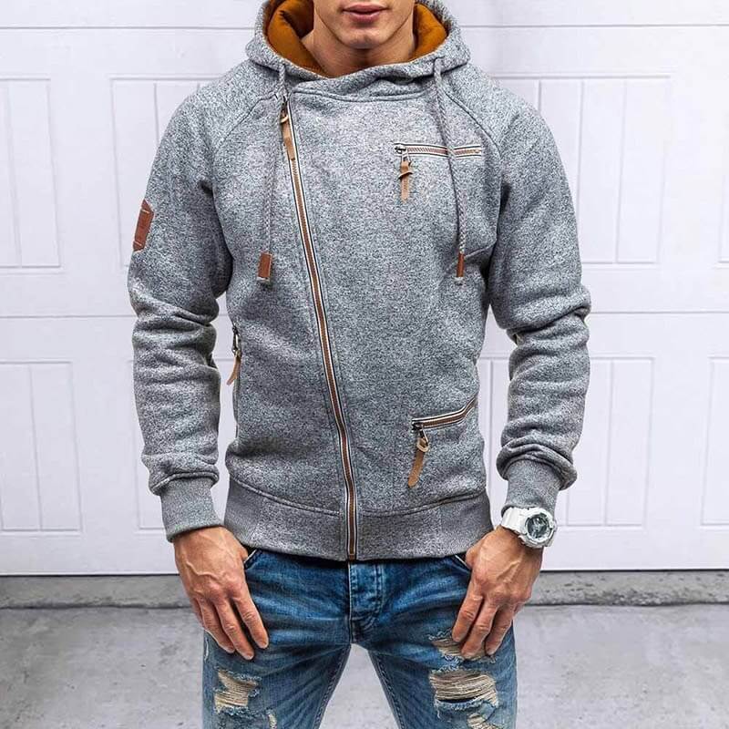 Casual Solid långärmade varma huvtröjor