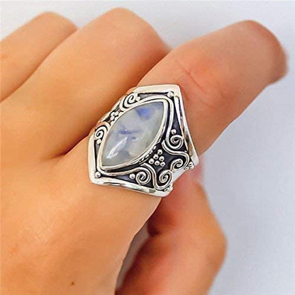 Bohemisk stil månsten ring