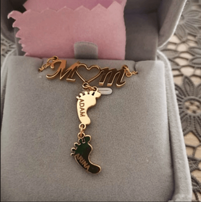 Baby Fötter Mamma Halsband