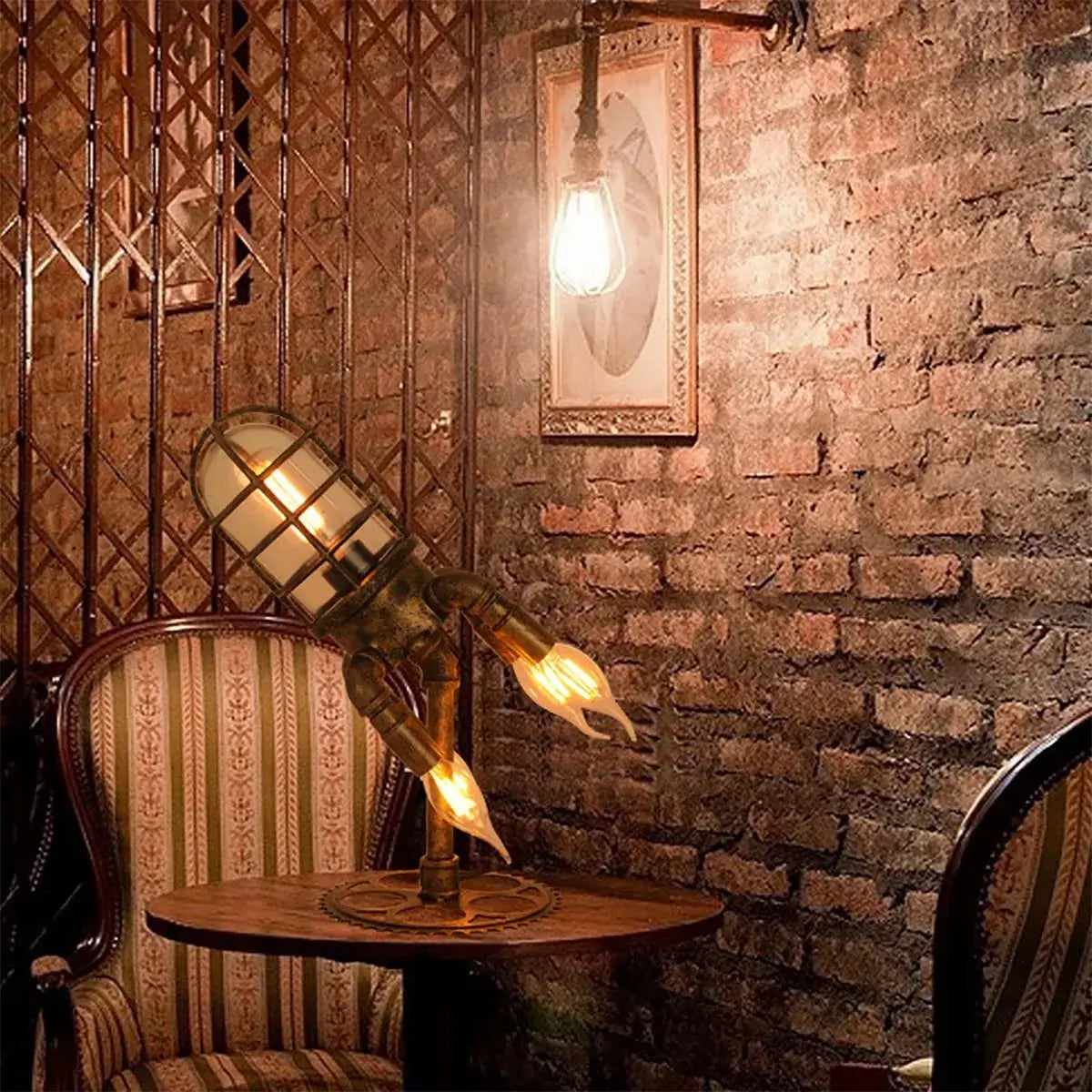 Steampunk raketlampa