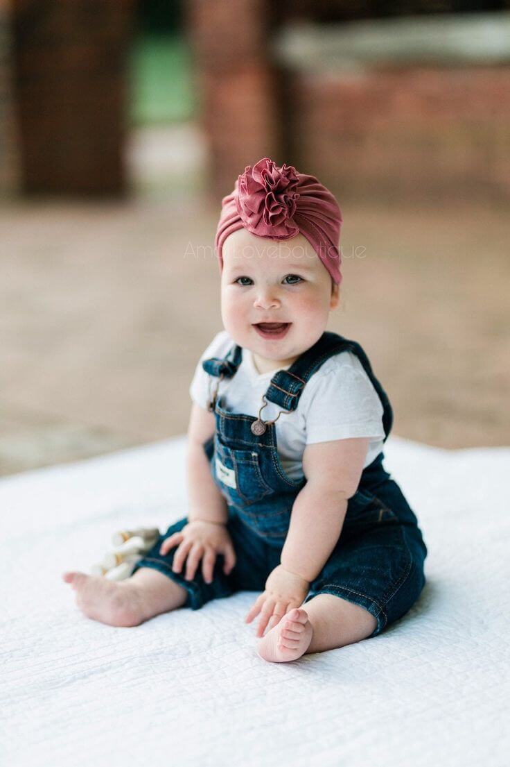 Rufsig topp baby turban hatt