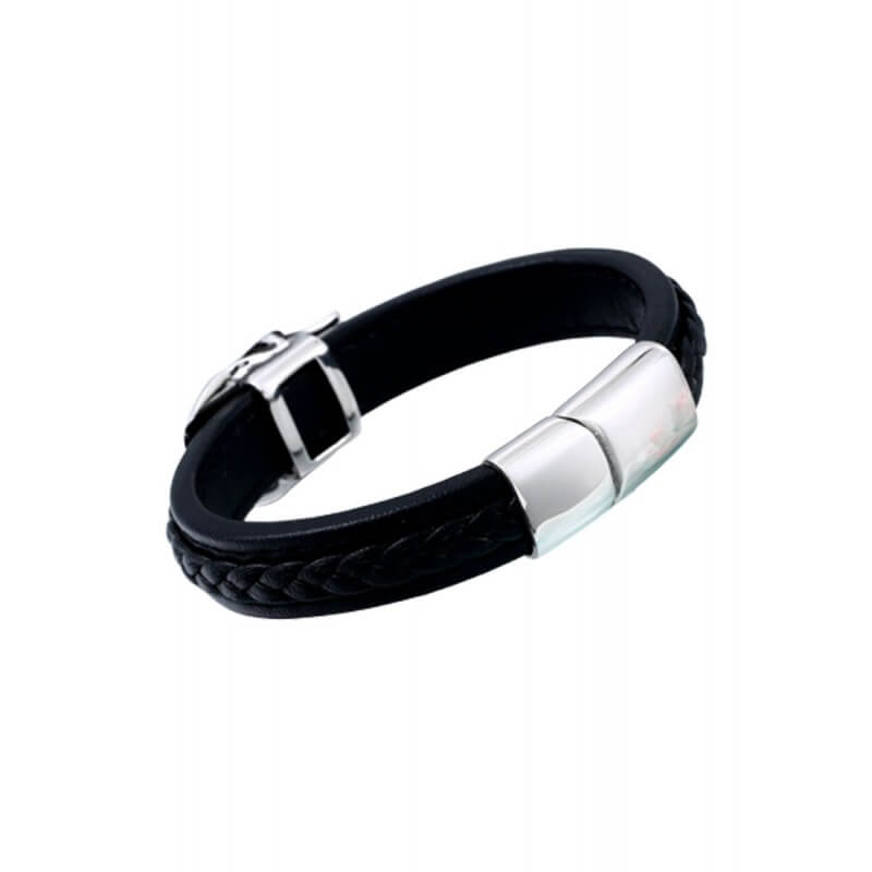 Stål Punk Skull läderstil armband